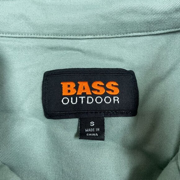 Bass Outdoor Stretch Worker Shacket Lily Pad Green Size S Cotton Blend NWT 6407 - Picture 7 of 10